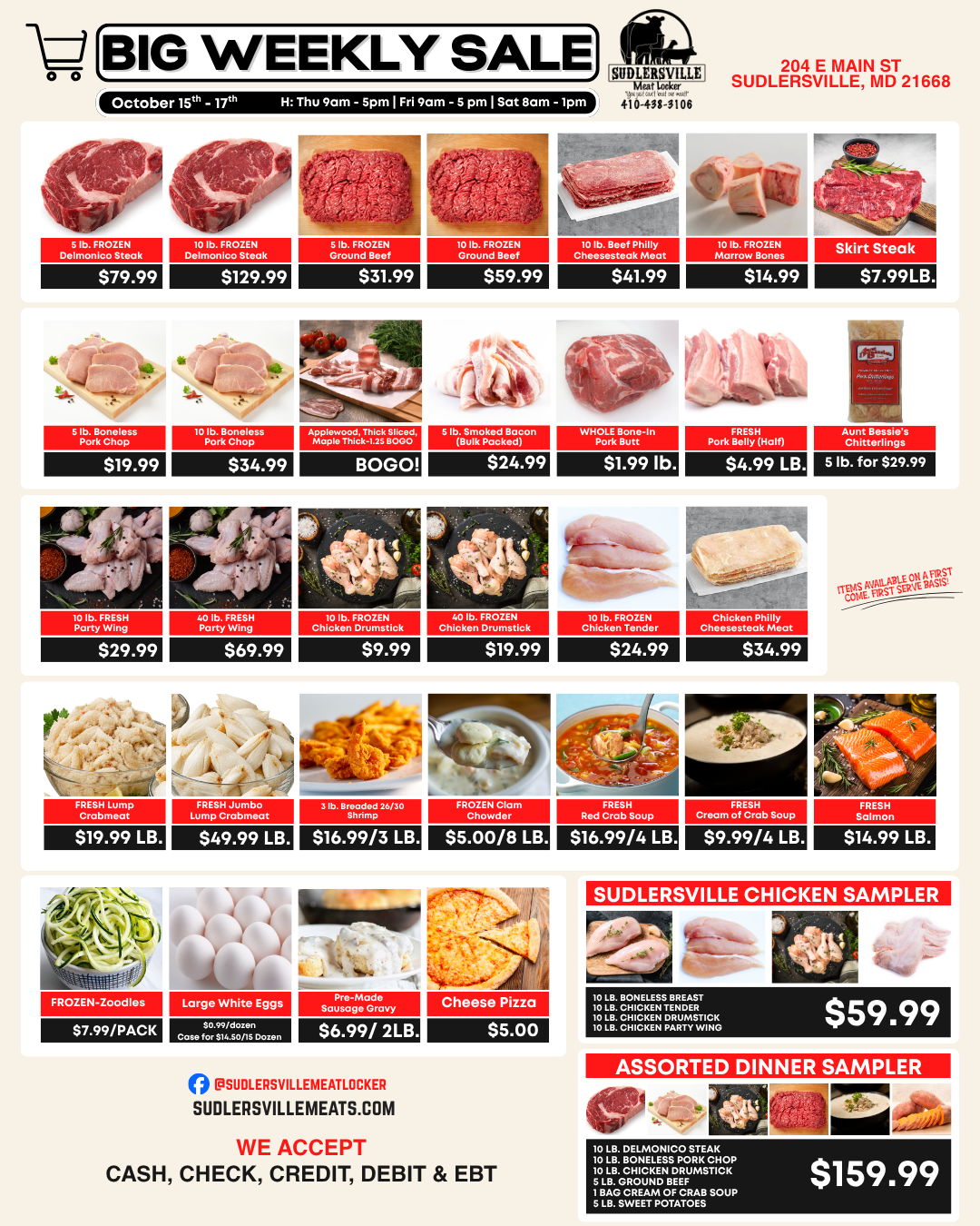 Weekly Sales Flyer for Thu-Sat 10.15-10.17